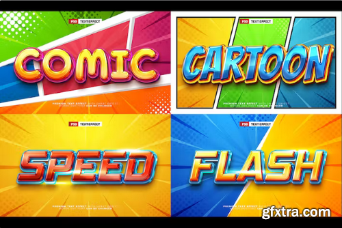 Comic Hero 3D Text Effect Template