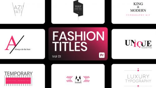 Videohive - Fashion Titles 01 for Premiere Pro - 44036864 - 44036864