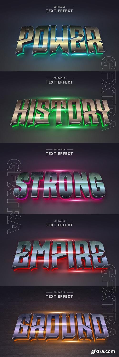 Vector 3d text editable, text effect font design
 vol 103 