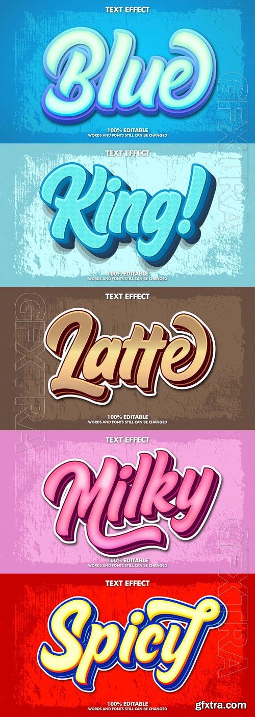 Vector 3d text editable, text effect font design
 vol 98 