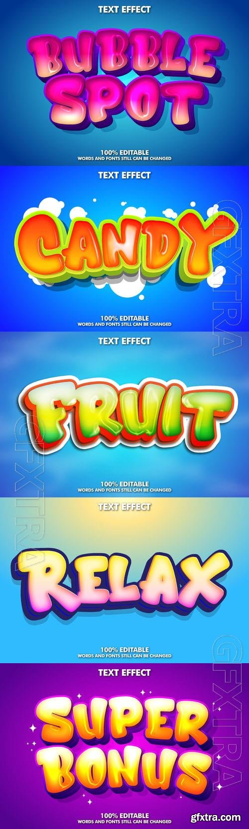 Vector 3d text editable, text effect font design
 vol 96 