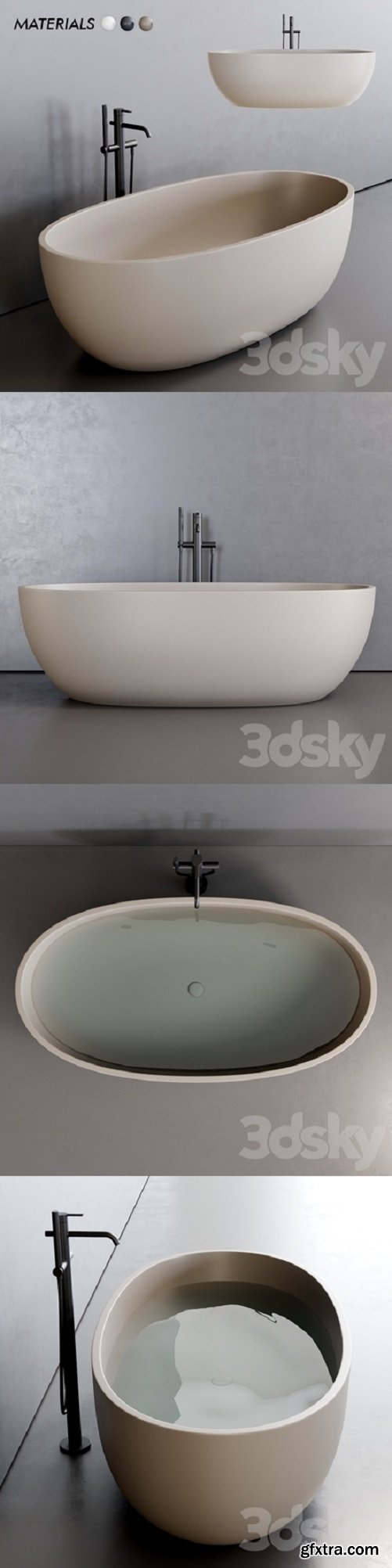 Pro 3DSky - Esedra by SDR Ceramiche Bull Bathtub