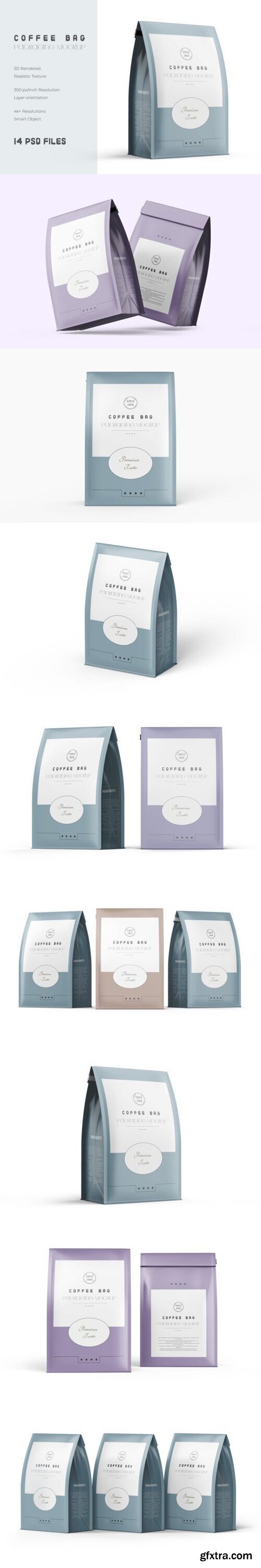 Food Packaging Large Pouch Bag Mockup