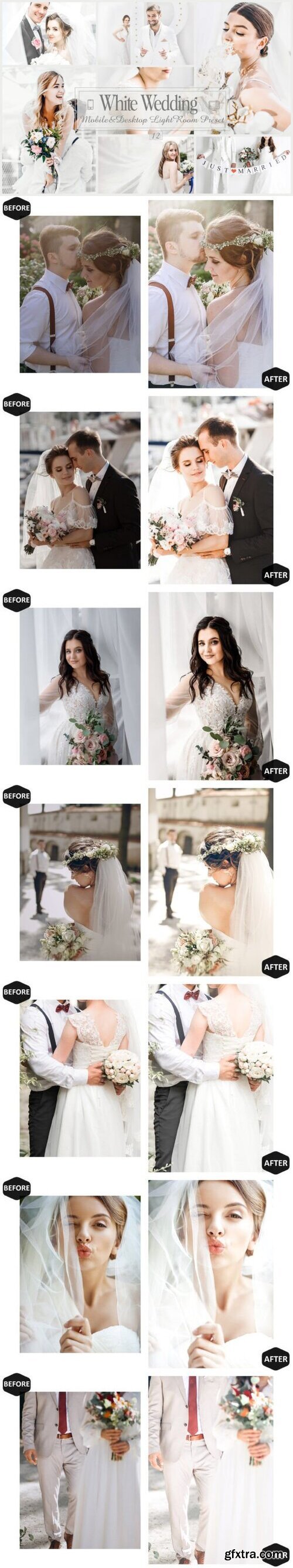 12 White Wedding Lightroom Presets