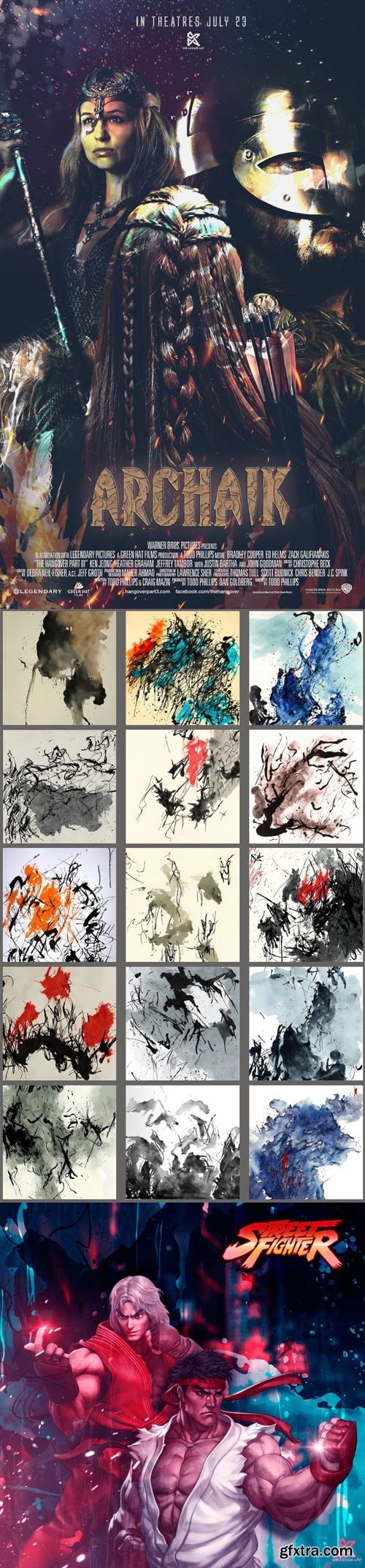 Ink Abstract Textures - 50 Photoshop Overlays Collection