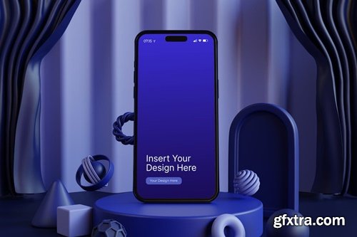 Purple Phone 3D Mockup 5NSQUX2