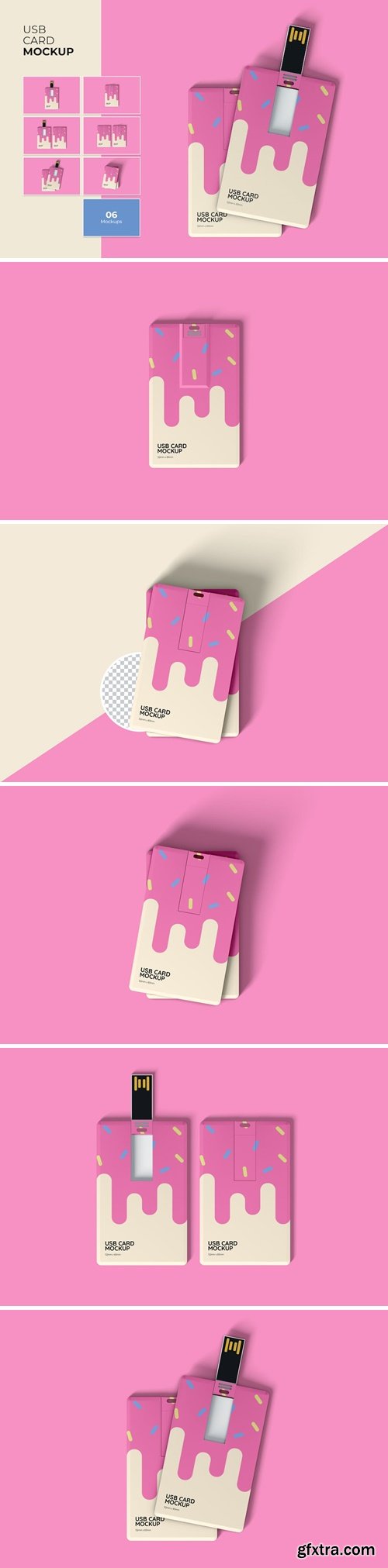 USB Card Mockup Top View LDF2VHB