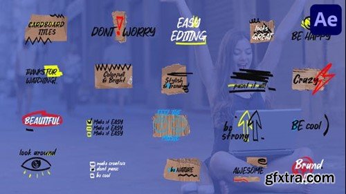 Videohive Torn Cardboard Titles for After Effects 44220235