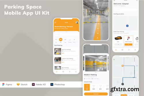 Parking Space Mobile App UI Kit