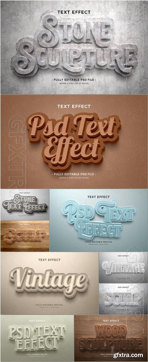 PSD sculping text effect