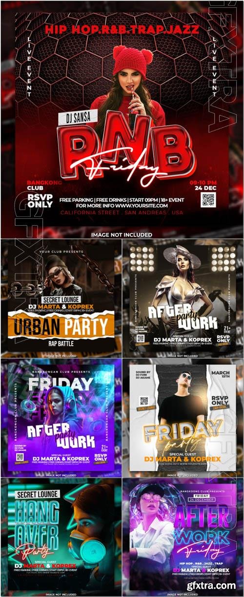 Flyer social media post, psd banner set vol 169 