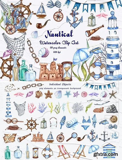 Nautical Watercolor clipart 