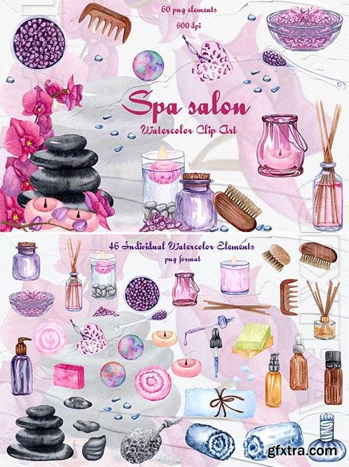 Spa Watercolor clipart design 