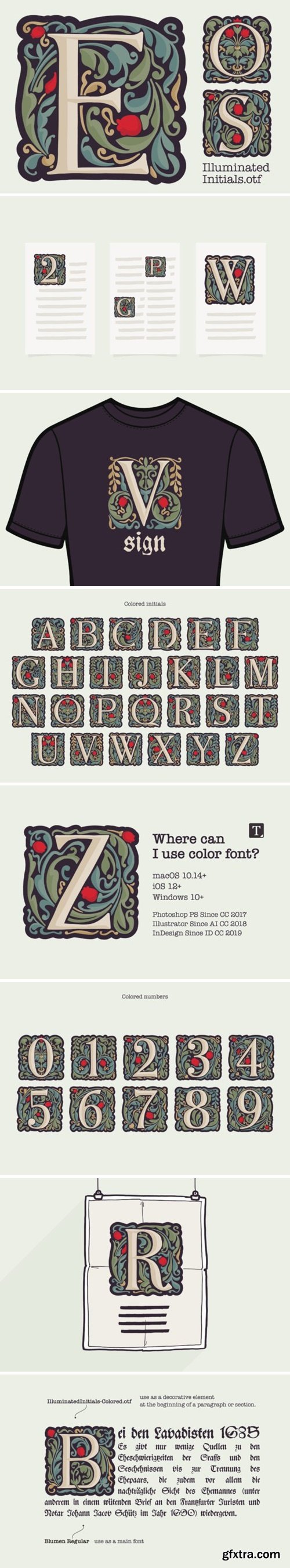 Illuminated Initials Font