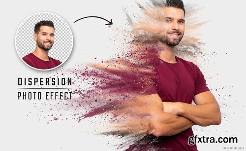 Dispersion ashes decomposition photo effect mockup