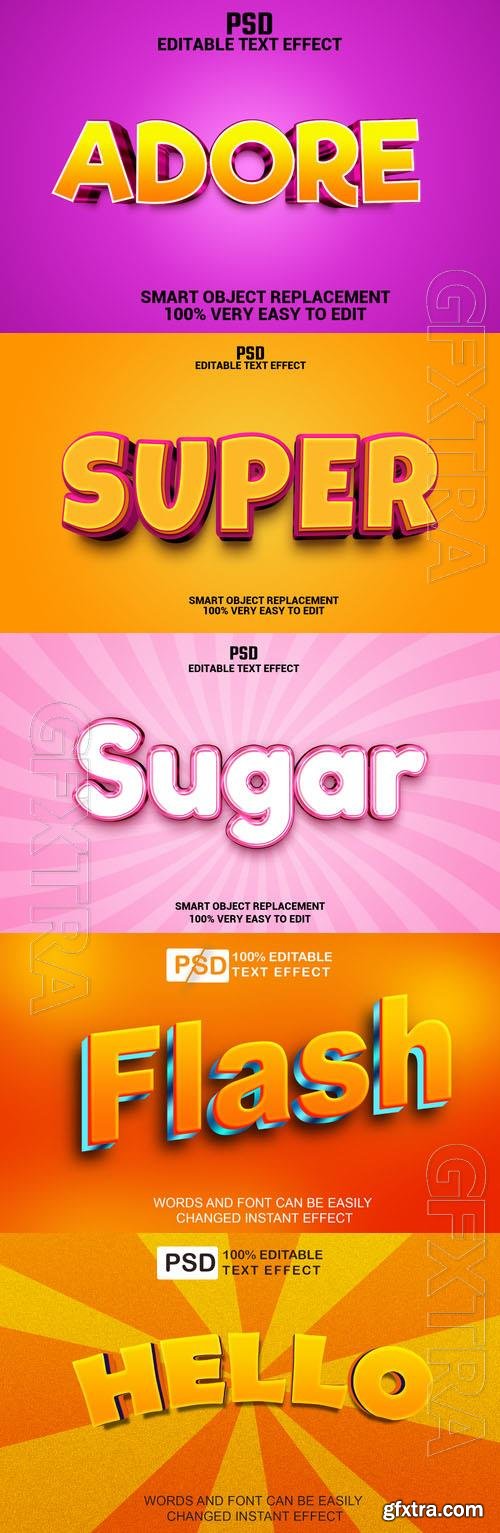 Psd style text effect editable collection vol 338 