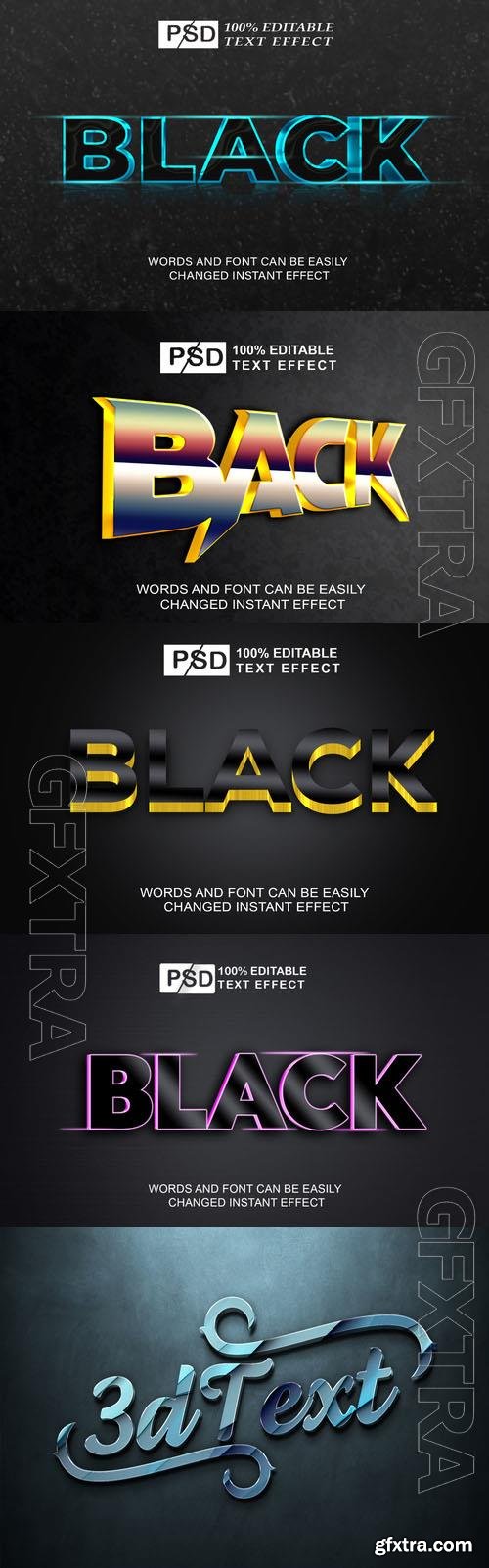 Psd style text effect editable collection vol 336 