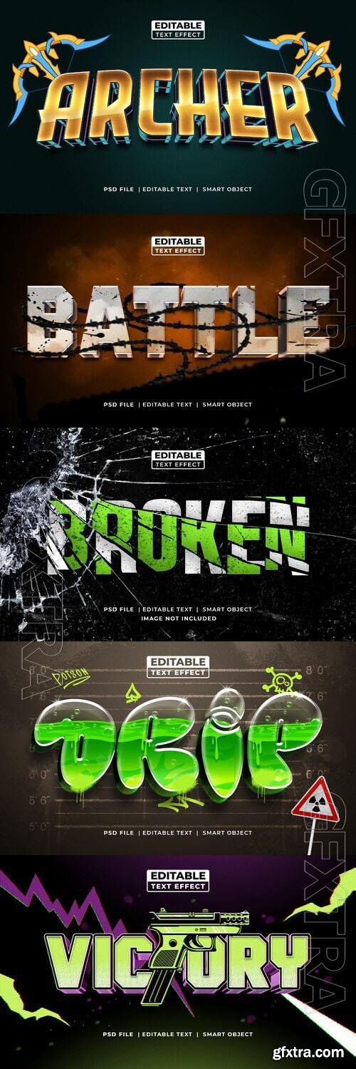 Psd style text effect editable collection vol 335 