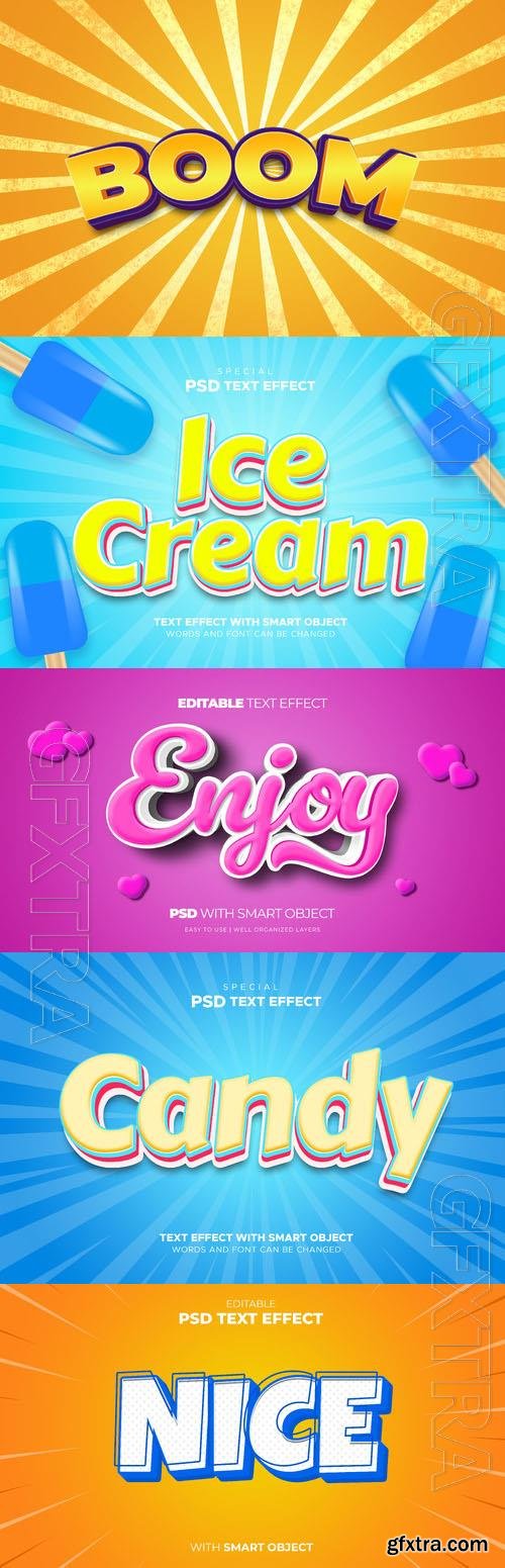 Psd style text effect editable collection vol 334 