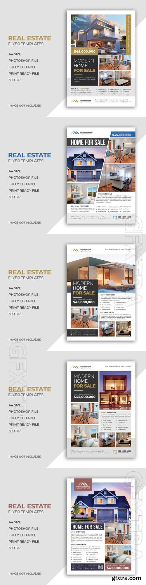 Real estate psd flyer design template