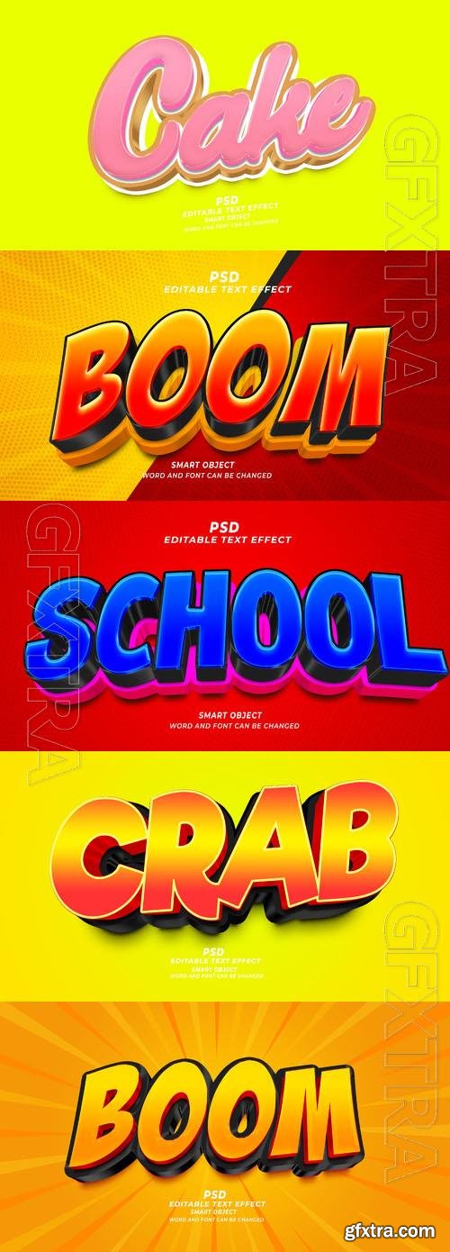 Psd style text effect editable set vol 357