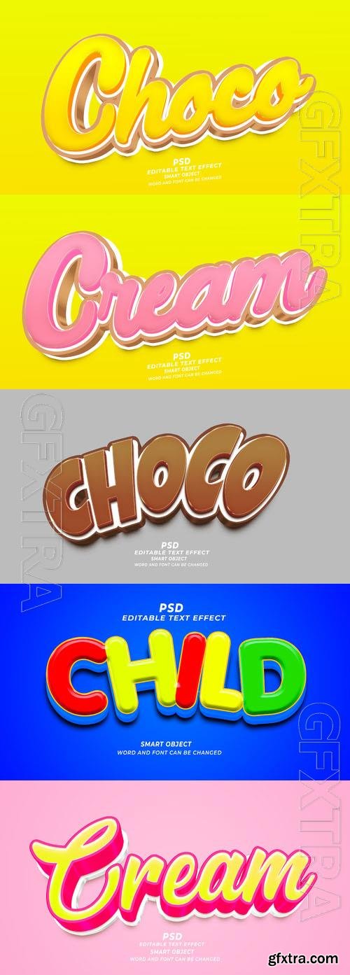 Psd style text effect editable set vol 353