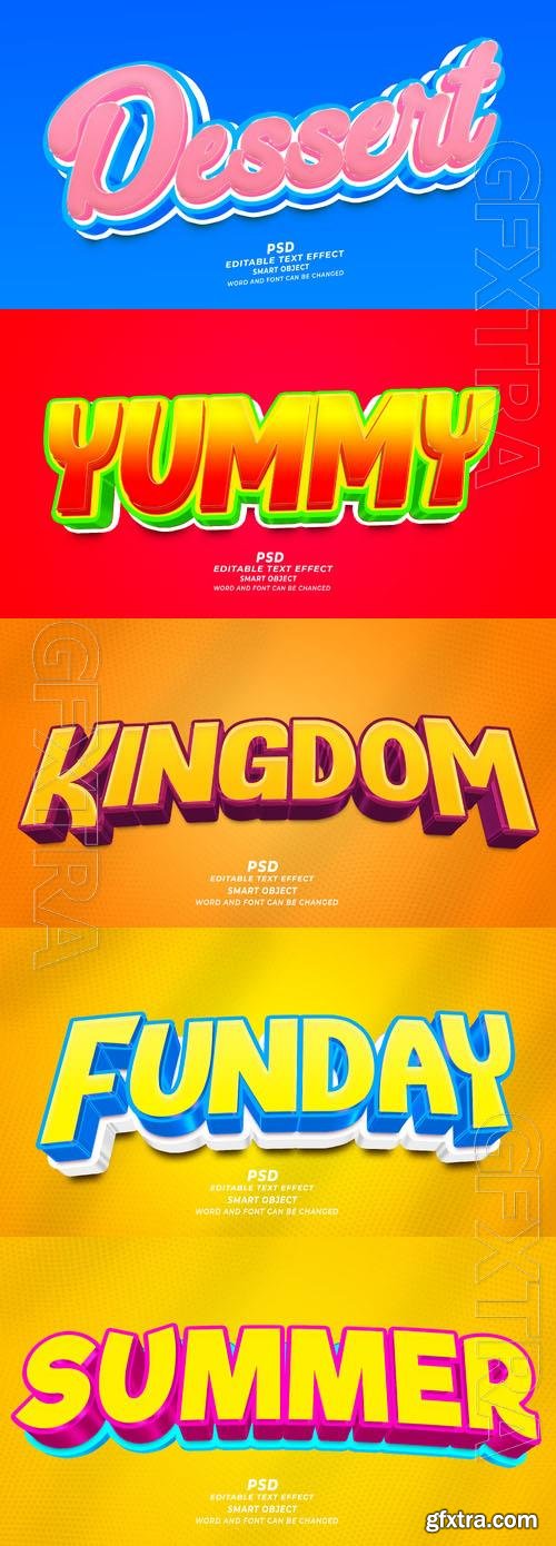 Psd style text effect editable set vol 351