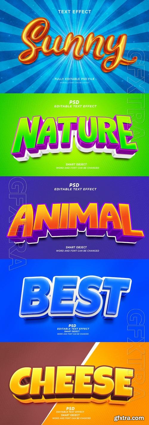 Psd style text effect editable set vol 341