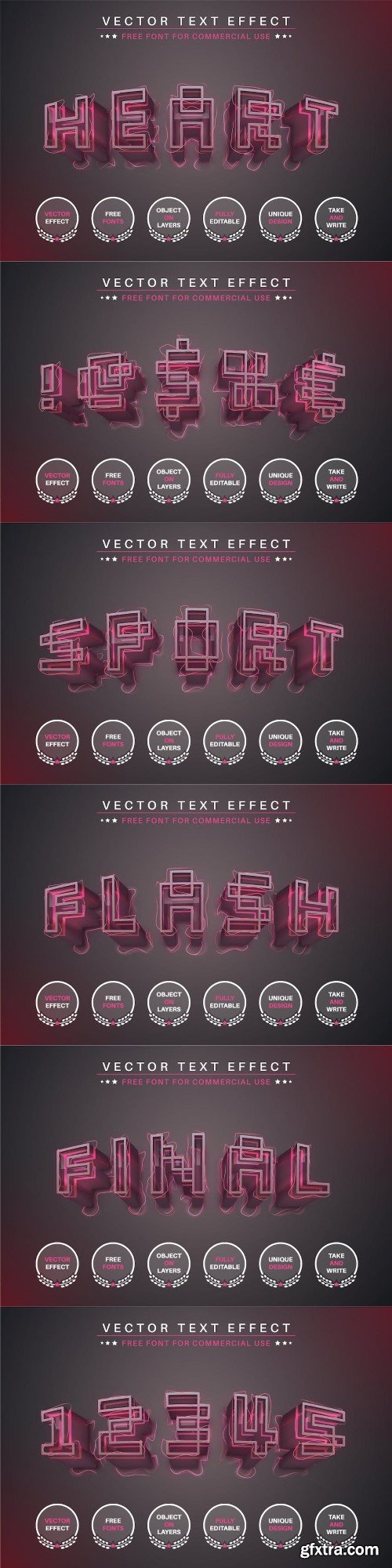 Pixel Heart - Editable Text Effect, Font Style