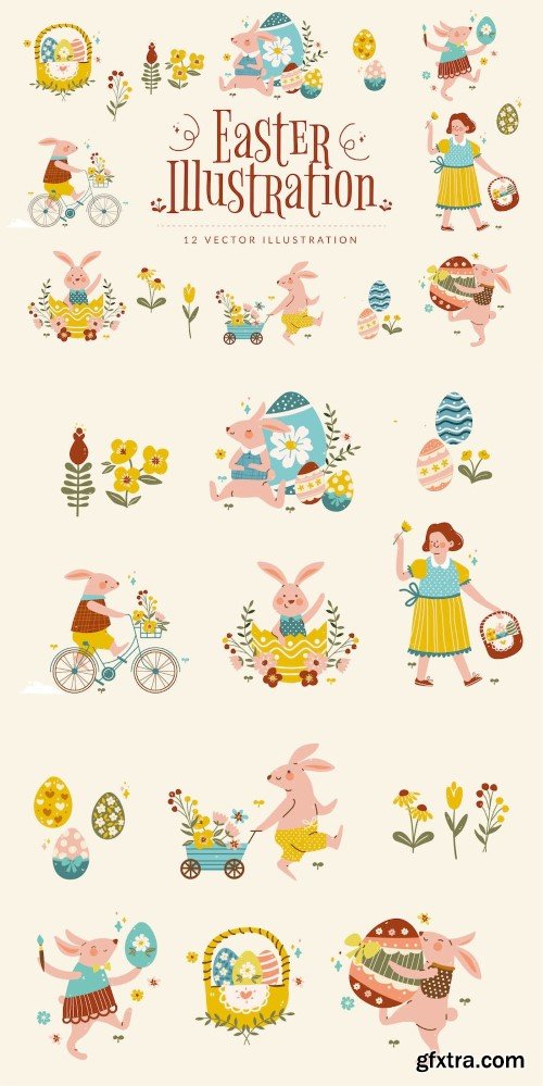 Easter Illustration Set