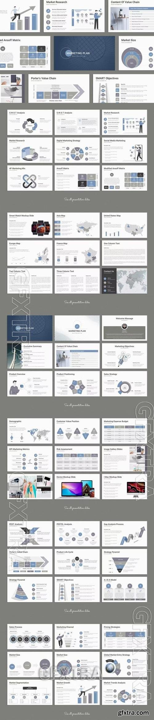 Marketing Plan PowerPoint Presentation Template MZJME9P