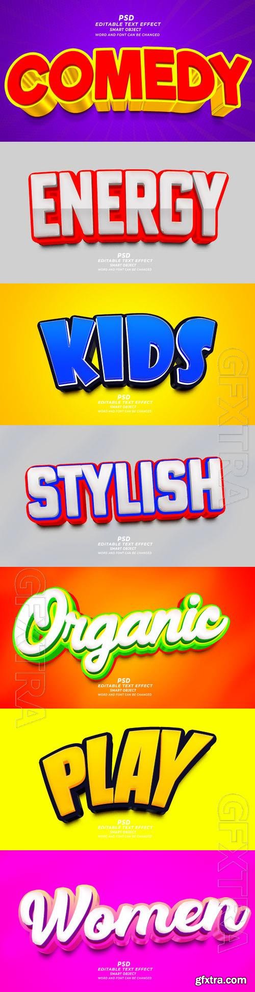 Psd style text effect editable set vol 370