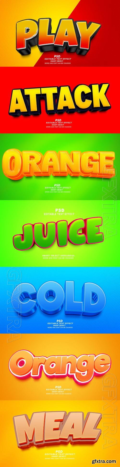 Psd style text effect editable set vol 367