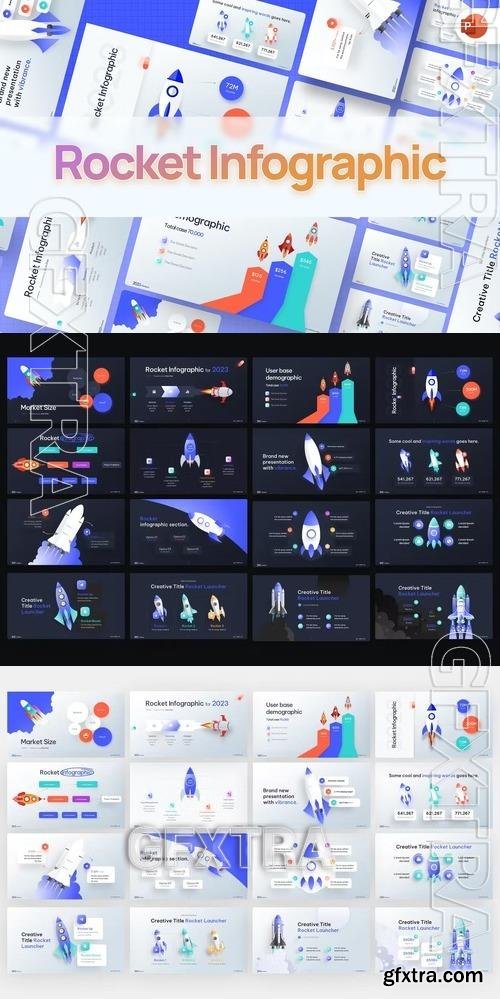 Rocket Infographic PowerPoint Template K62JRUQ