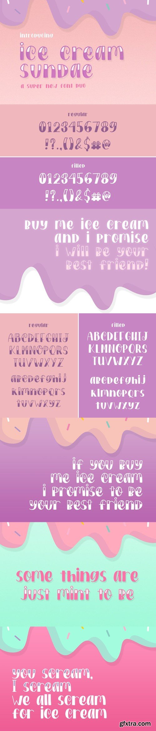 Ice Cream Sundae Font Duo