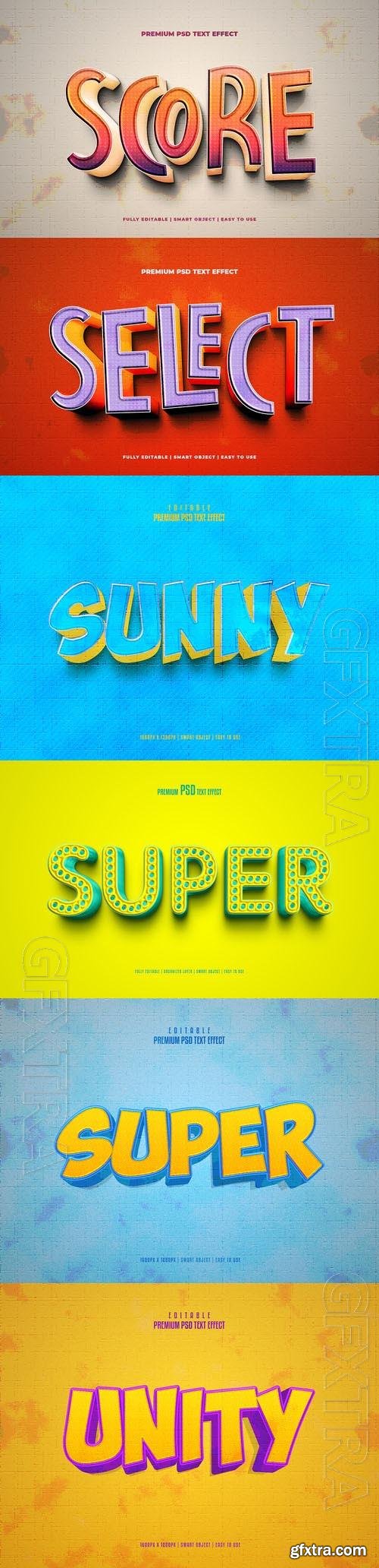 Psd style text effect editable set vol 375