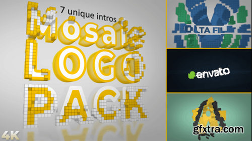 Videohive Pixel Mosaic Logo Intro Pack 23869227