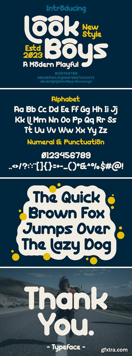 Look Boys - A Modern Playful Font