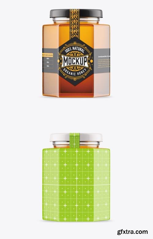 Heafonal Honey Glass Jar Mockup 470947554