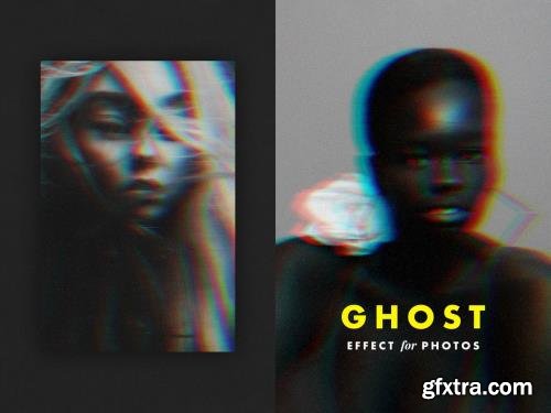 Ghostly Blur Photo Effect Mockup 469400306