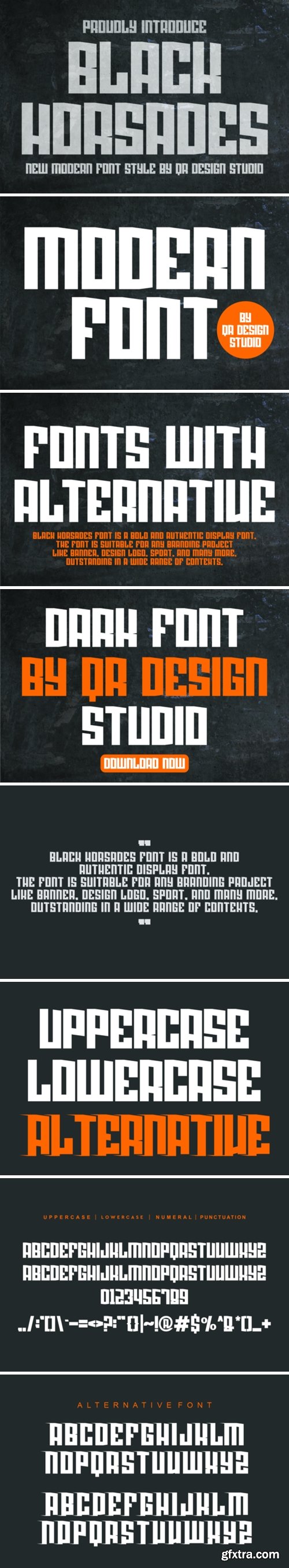 Black Horsades Font