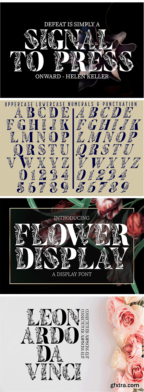 Flower Display Font