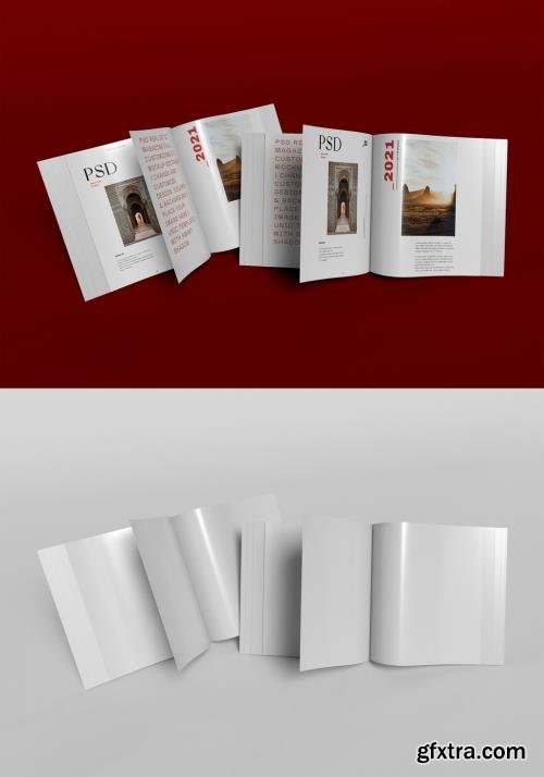 Two Paper Magazine Mockup 442971099