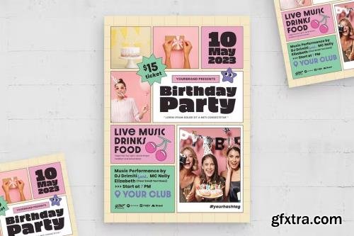 Y2K Birthday Party Flyer Templates HZCQHVY