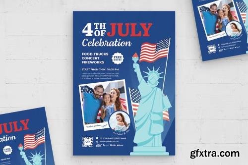 4th July Flyer Template BD837TW