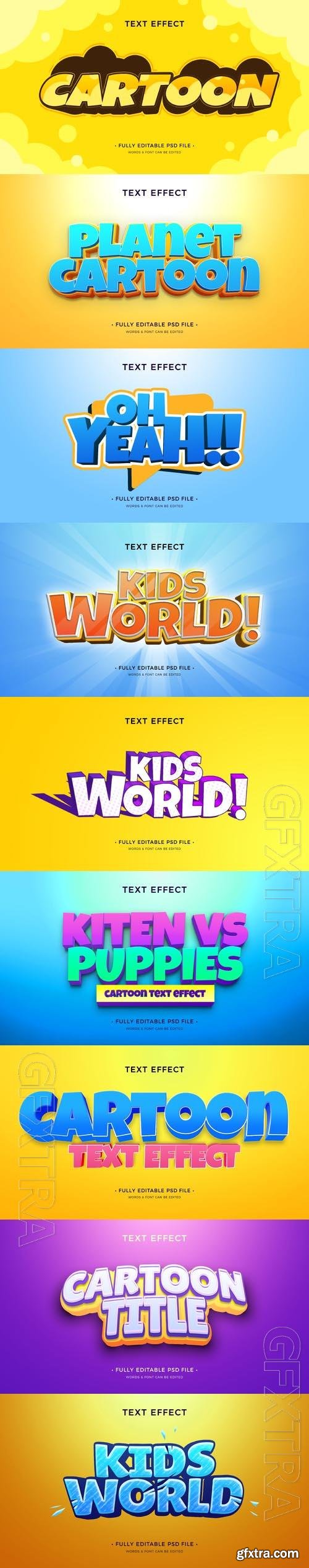 PSD cartoon text effect 