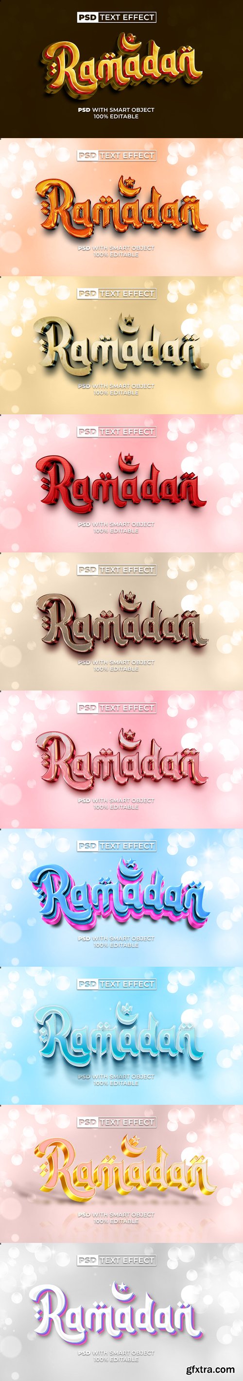 Ramadan 3d editable text effect