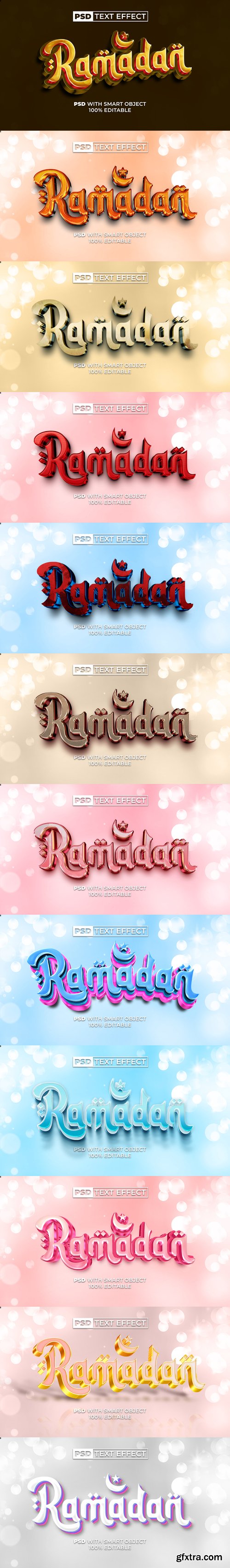 Ramadan 3d editable text effect