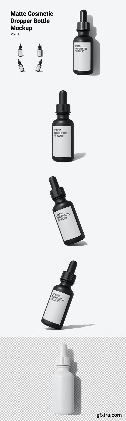 Matte Cosmetic Dropper Bottle Mockup Vol.1 QKT7BD7