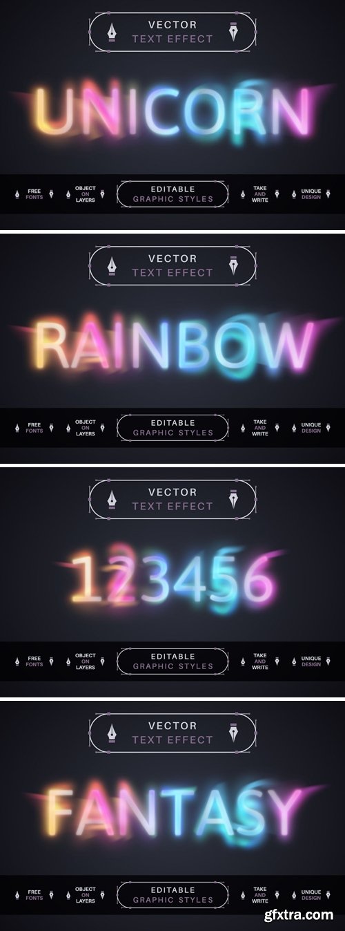 Blur Unicorn - Editable Text Effect, Font Style BDURQPX